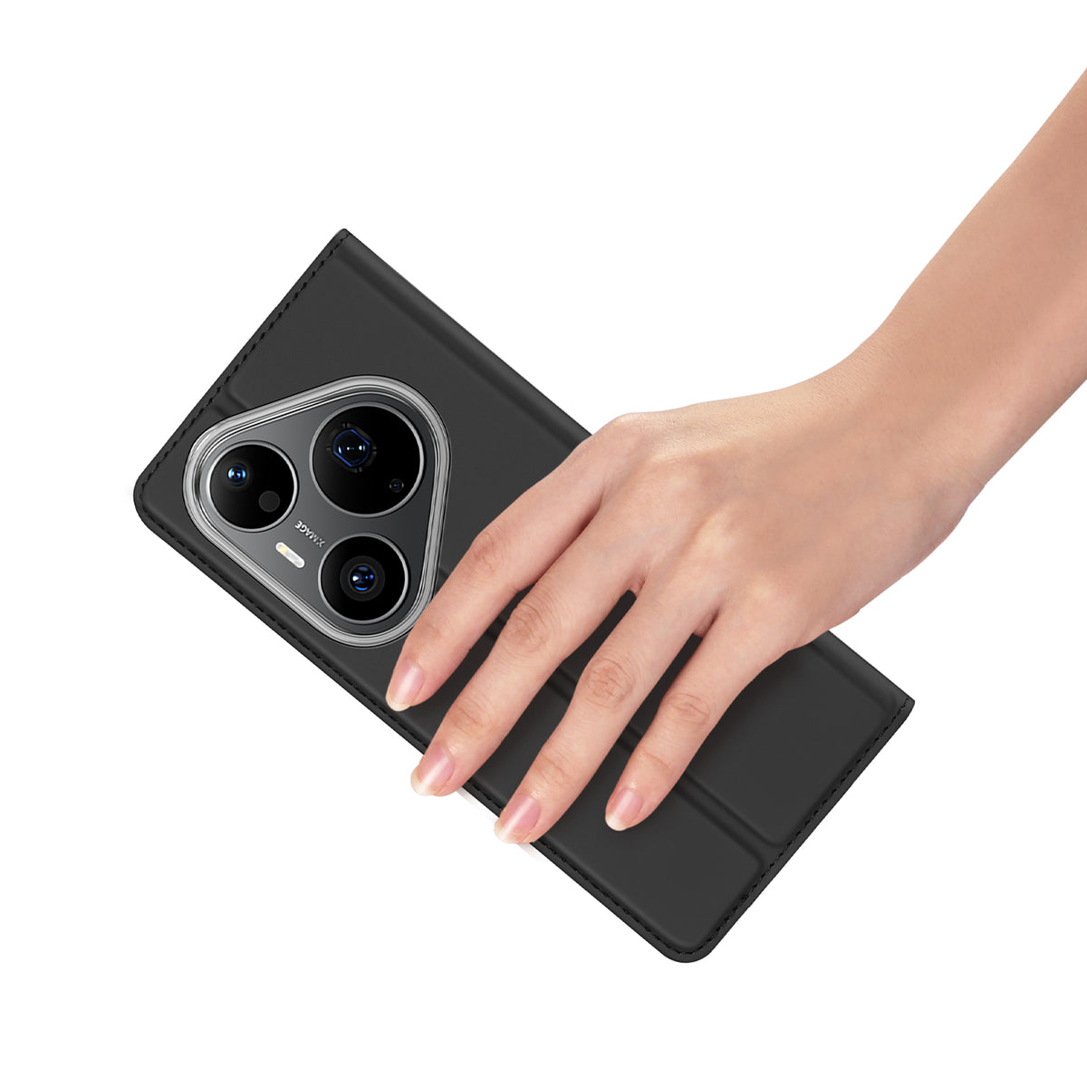 DUX DUCIS-cover til Huawei Pura 90s Pro / Pura 90 Pro, Skin Pro-serien, lædercover med stativ og kortholder
