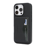 HGUANCASE iPhone 15 Pro Vintageskal i Läder med Korthållare - Svart