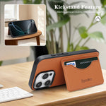 HGUANCASE iPhone 15 Pro Max Vintageskal i Läder - Brun