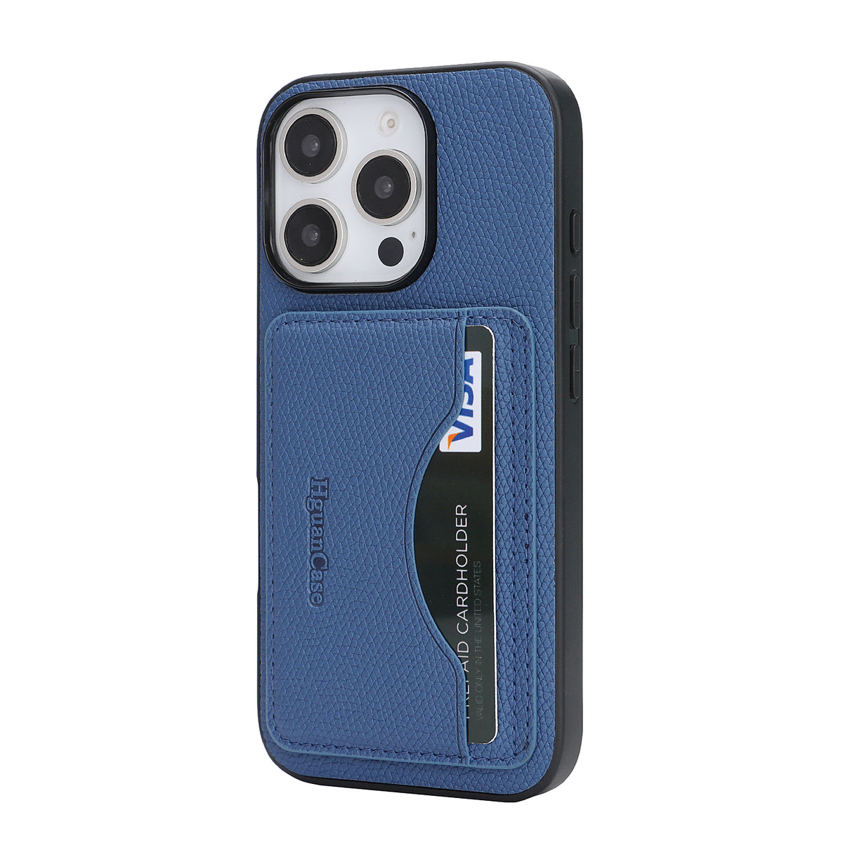 HGUANCASE iPhone 16 Pro Max Vintageskal i Läder - Blå