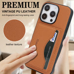 HGUANCASE iPhone 16 Pro Max Vintageskal i Läder - Brun