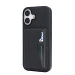 HGUANCASE iPhone 17 Vintageskal i Läder med Korthållare - Svart