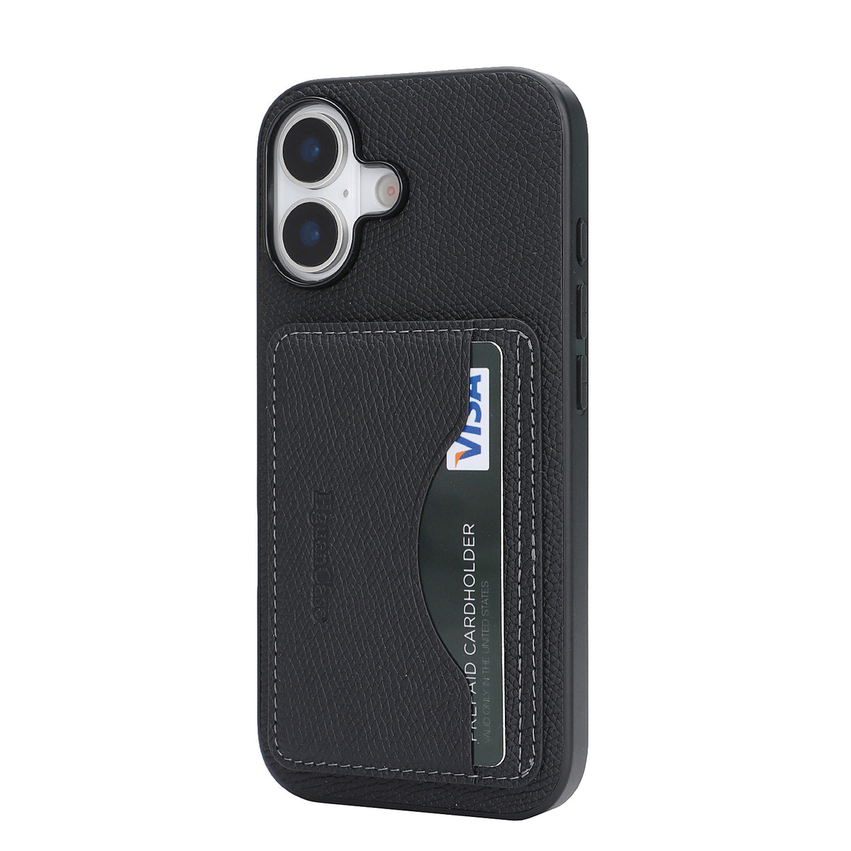 HGUANCASE iPhone 17 Vintageskal i Läder med Korthållare - Svart
