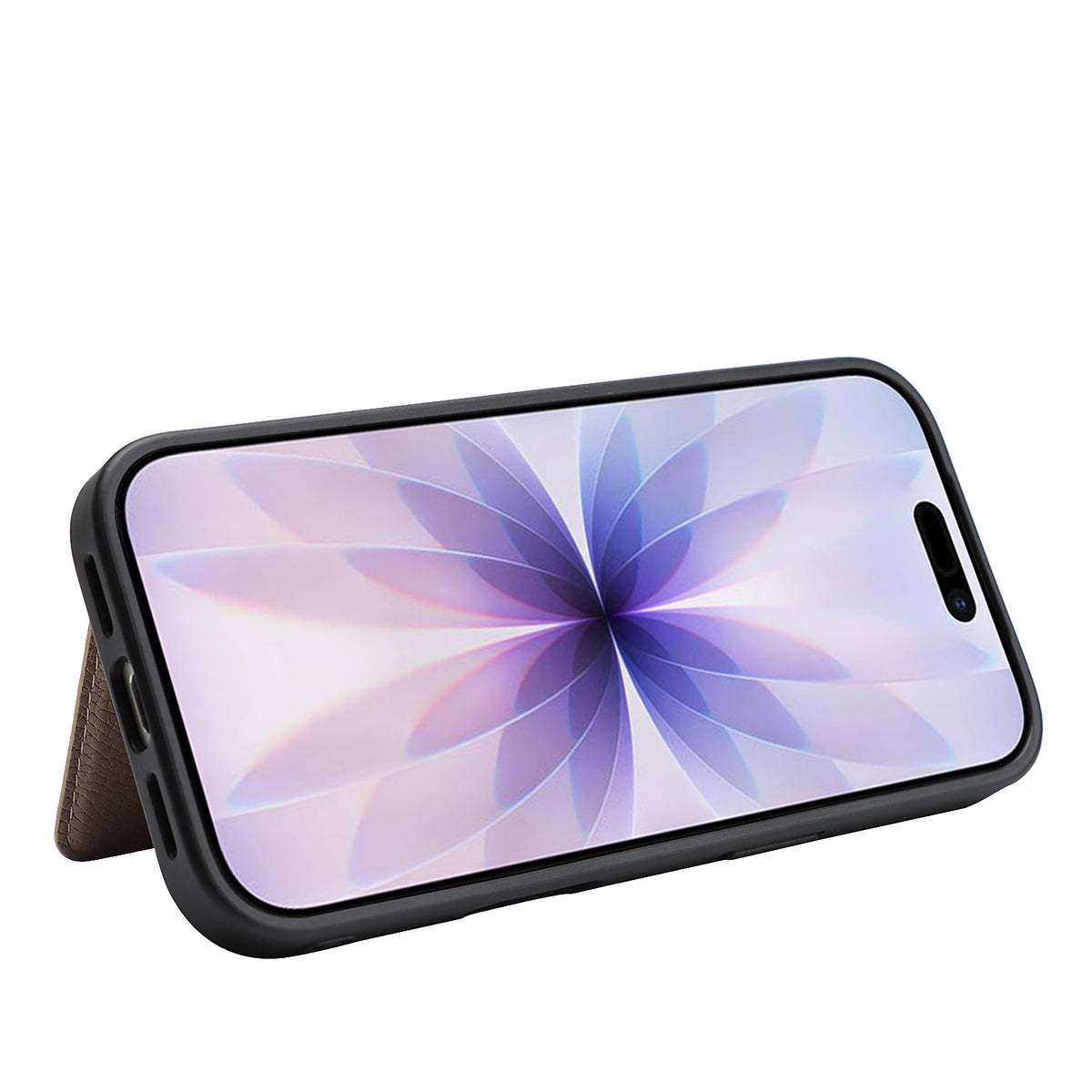 HGUANCASE iPhone 17 Vintageskal i Läder med Korthållare - Aprikos