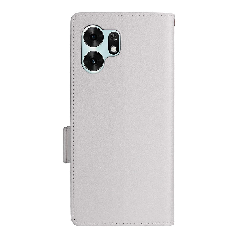 For Honor X6d 5G / Play 60A 5G Case Litchi Texture Wallet Leather Phone Cover with Wrist Strap