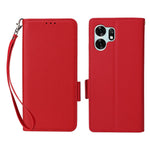 For Honor X6d 5G / Play 60A 5G Case Litchi Texture Wallet Leather Phone Cover with Wrist Strap