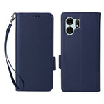 For Honor X6d 5G / Play 60A 5G Case Litchi Texture Wallet Leather Phone Cover with Wrist Strap