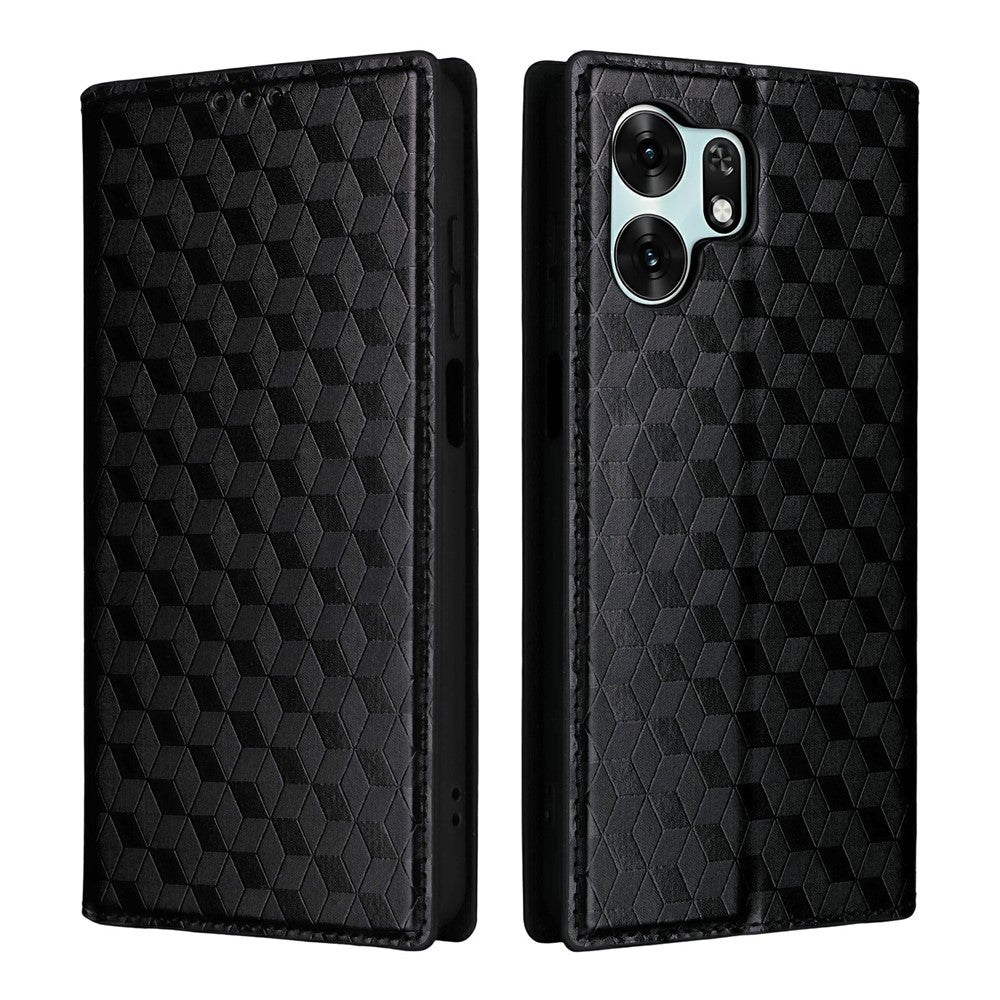 For Honor X6d 5G / Play 60A 5G Case Wallet Rhombus Imprinted PU Leather Phone Cover
