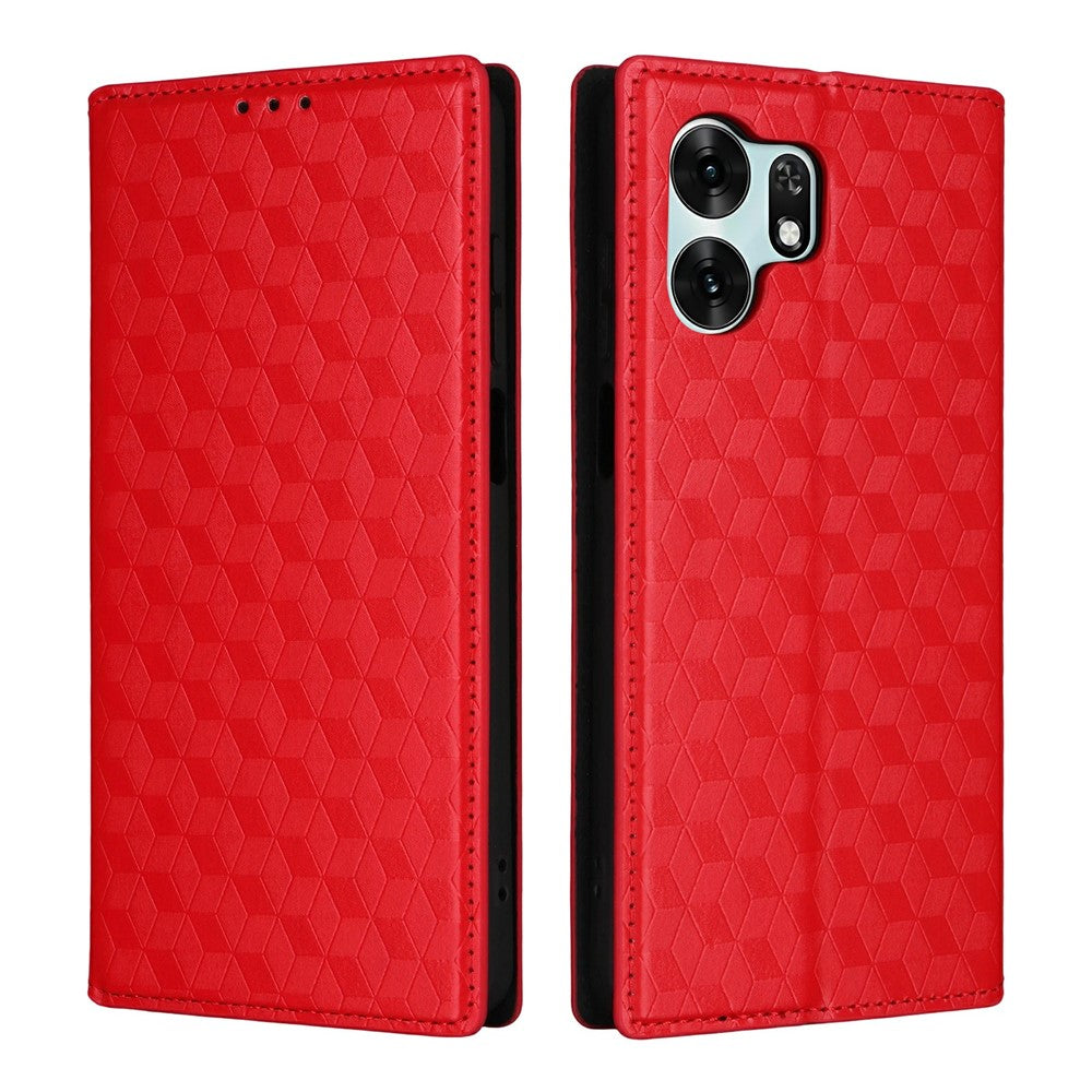 For Honor X6d 5G / Play 60A 5G Case Wallet Rhombus Imprinted PU Leather Phone Cover