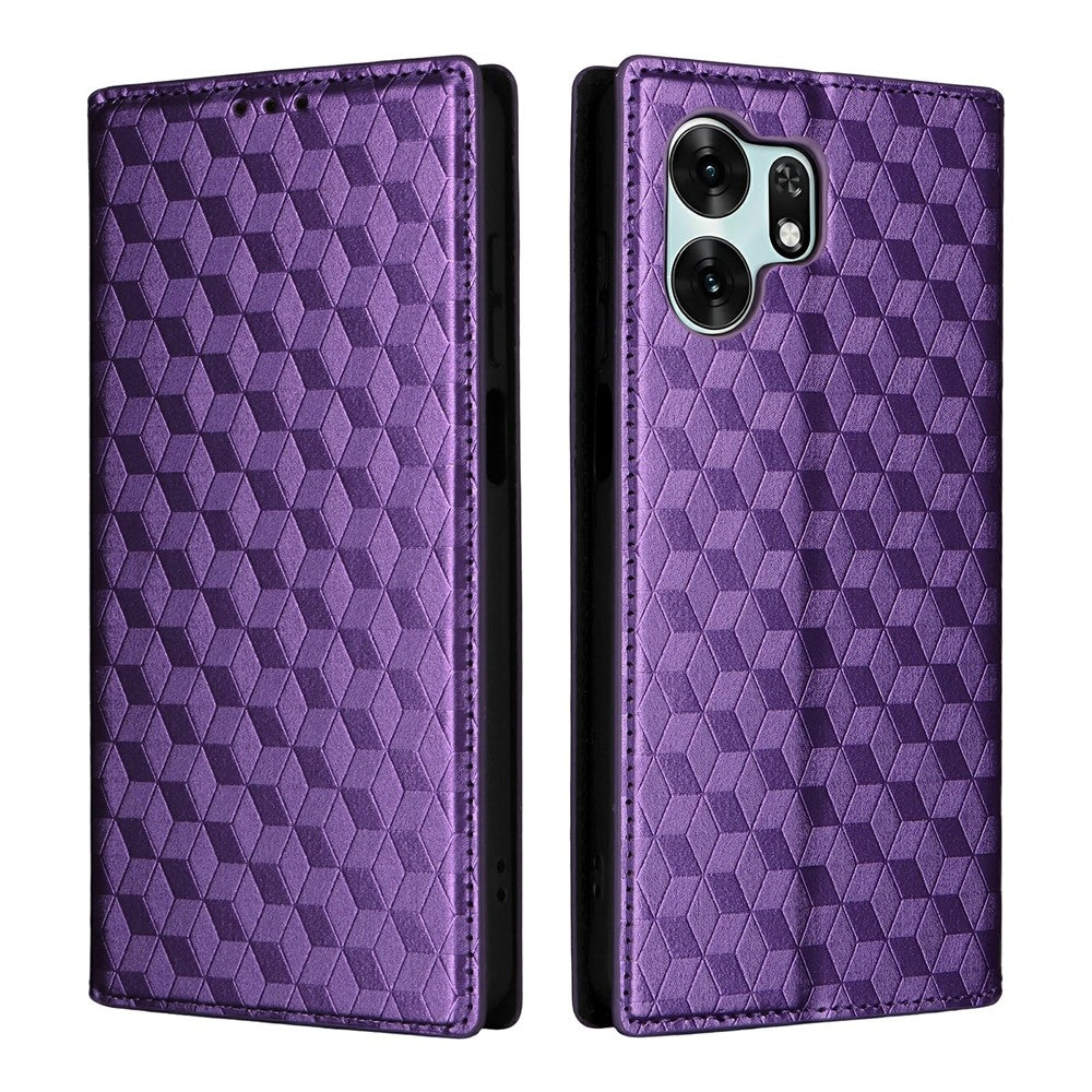 For Honor X6d 5G / Play 60A 5G Case Wallet Rhombus Imprinted PU Leather Phone Cover