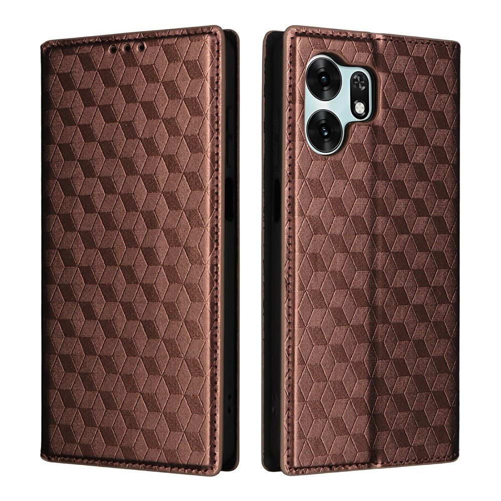 For Honor X6d 5G / Play 60A 5G Case Wallet Rhombus Imprinted PU Leather Phone Cover
