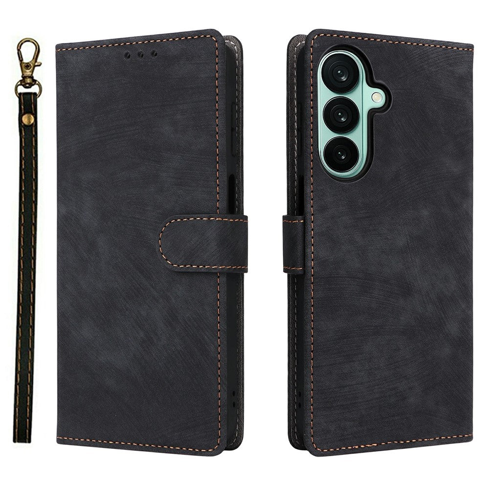 For Samsung Galaxy A27 5G Case Wallet RFID Blocking PU Leather Phone Cover Stand with Strap