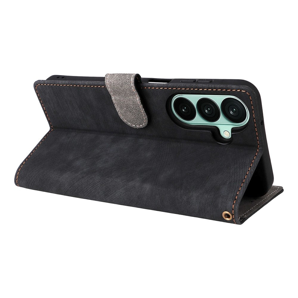 For Samsung Galaxy A27 5G Case Wallet RFID Blocking PU Leather Phone Cover Stand with Strap