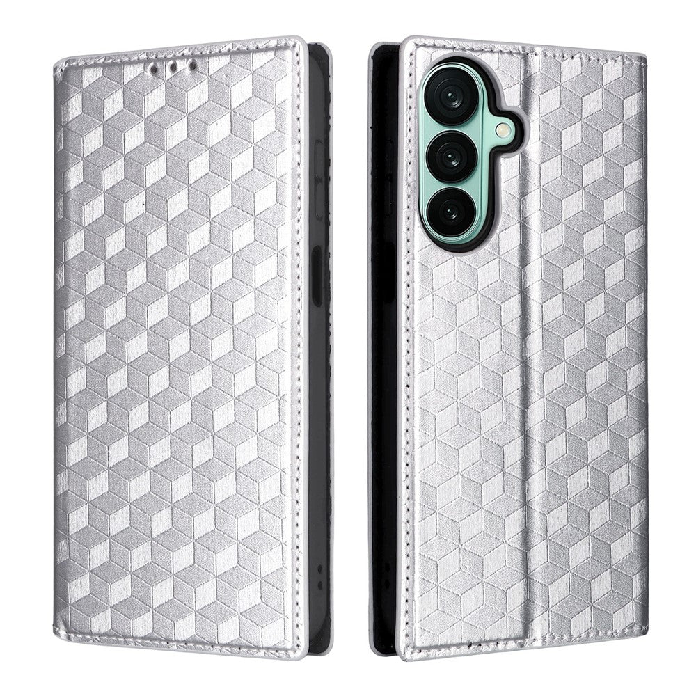 Samsung Galaxy A27 5G Plånboksfodral i PU-läder med rhombustryck