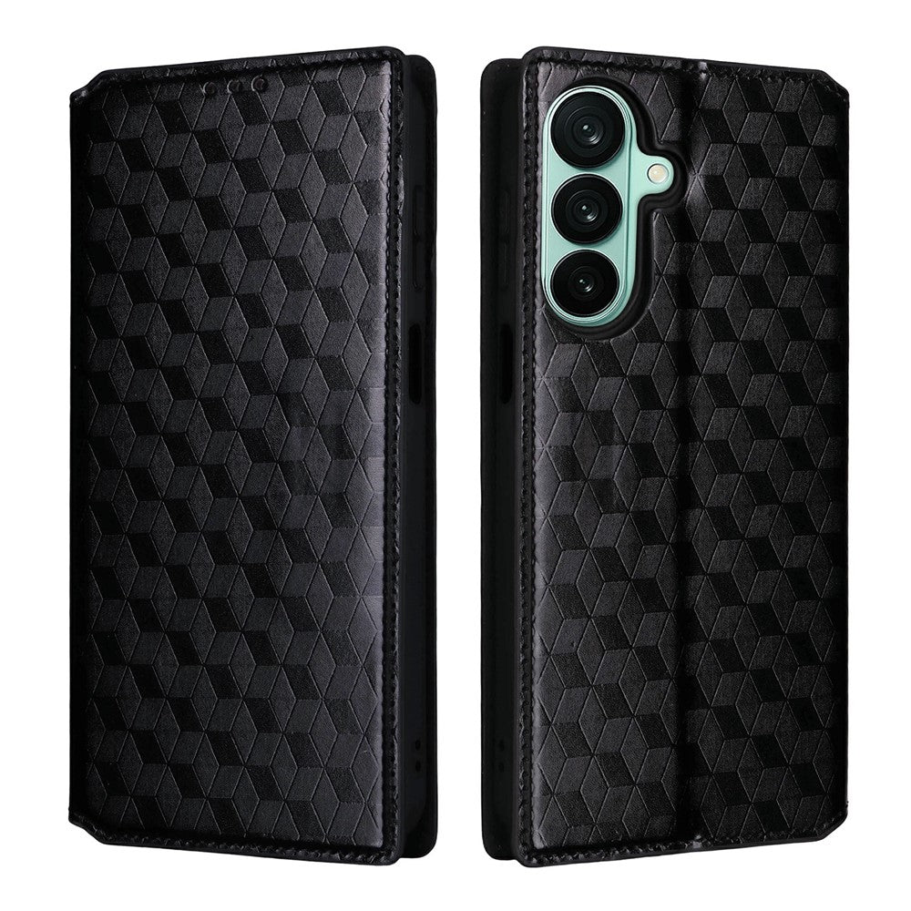 Samsung Galaxy A27 5G Plånboksfodral i PU-läder med rhombustryck