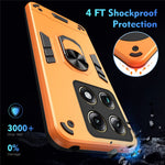 For Motorola Signature 5G Case PC + TPU Drop Defend Phone Cover with Ring Kickstand