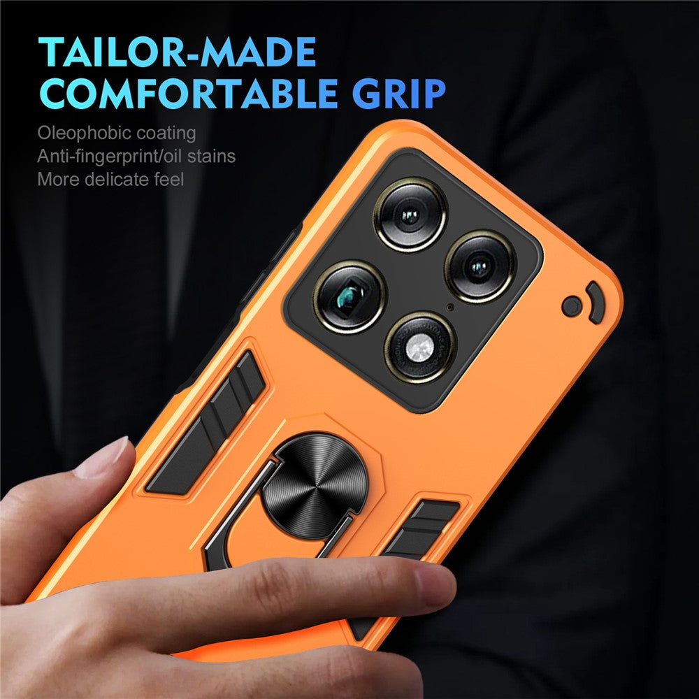 For Motorola Signature 5G Case PC + TPU Drop Defend Phone Cover with Ring Kickstand