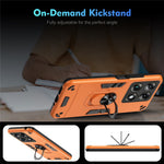 For Motorola Signature 5G Case PC + TPU Drop Defend Phone Cover with Ring Kickstand