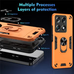 For Motorola Signature 5G Case PC + TPU Drop Defend Phone Cover with Ring Kickstand