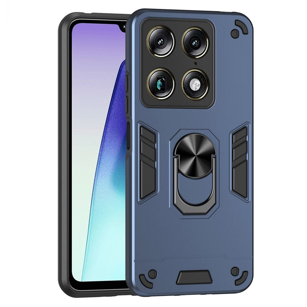 For Motorola Signature 5G Case PC + TPU Drop Defend Phone Cover with Ring Kickstand