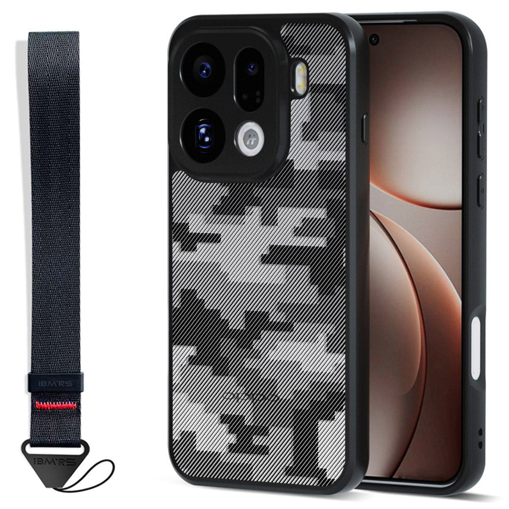 IBMRS for Oppo Find X9 Pro 5G Mobile Cover Soft TPU + Hard PC Case with Wrist Strap (Precision Cutouts)