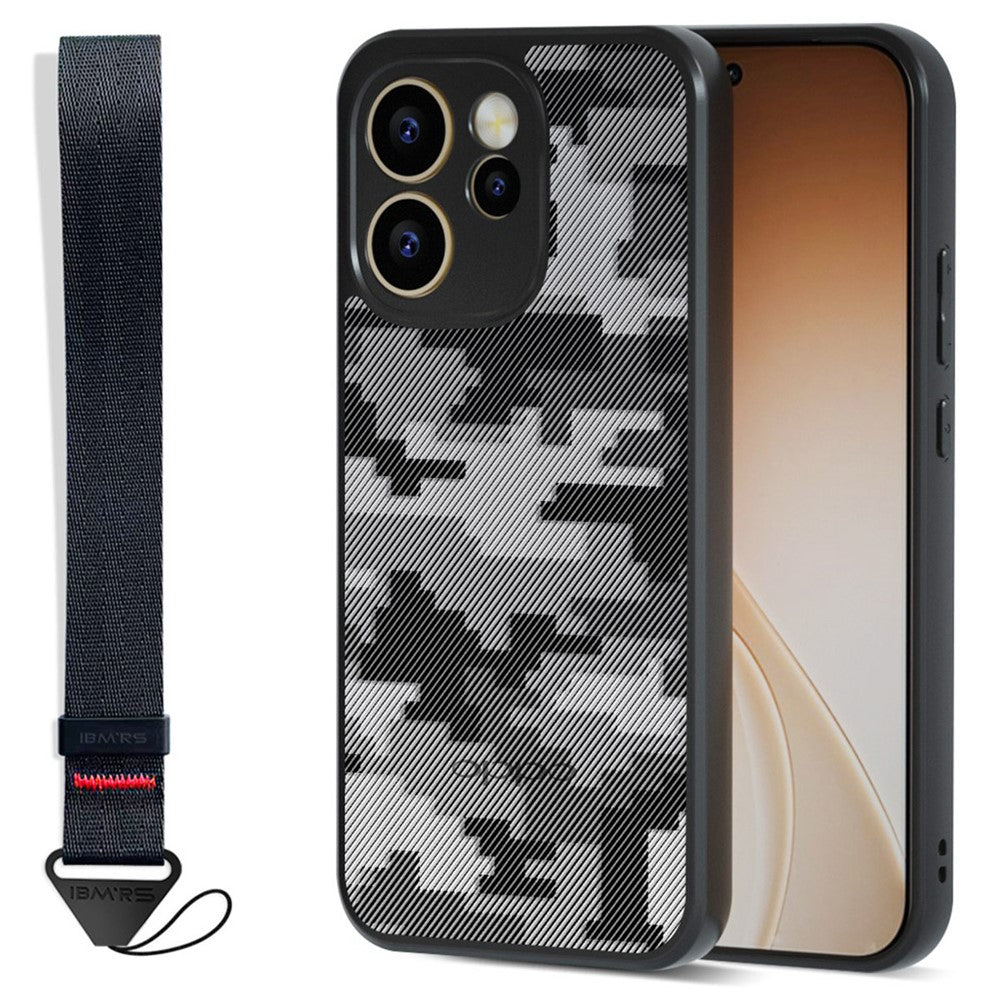 IBMRS for Oppo Reno15 F 5G Mobile Cover Soft TPU + Hard PC Case with Wrist Strap (Precision Cutouts)