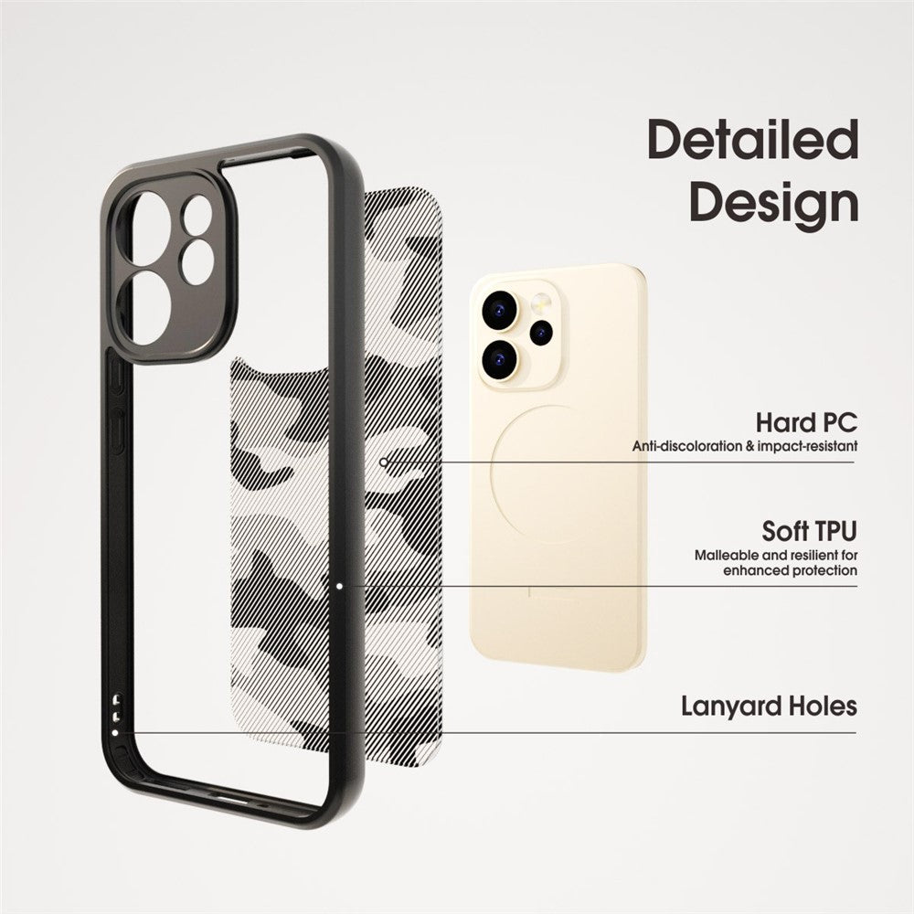 IBMRS Mobile Cover for Oppo Reno15 Pro Max 5G (Global)  /  Reno15 Pro 5G (China) Soft TPU + Hard PC Case with Wrist Strap (Precision Cutouts)