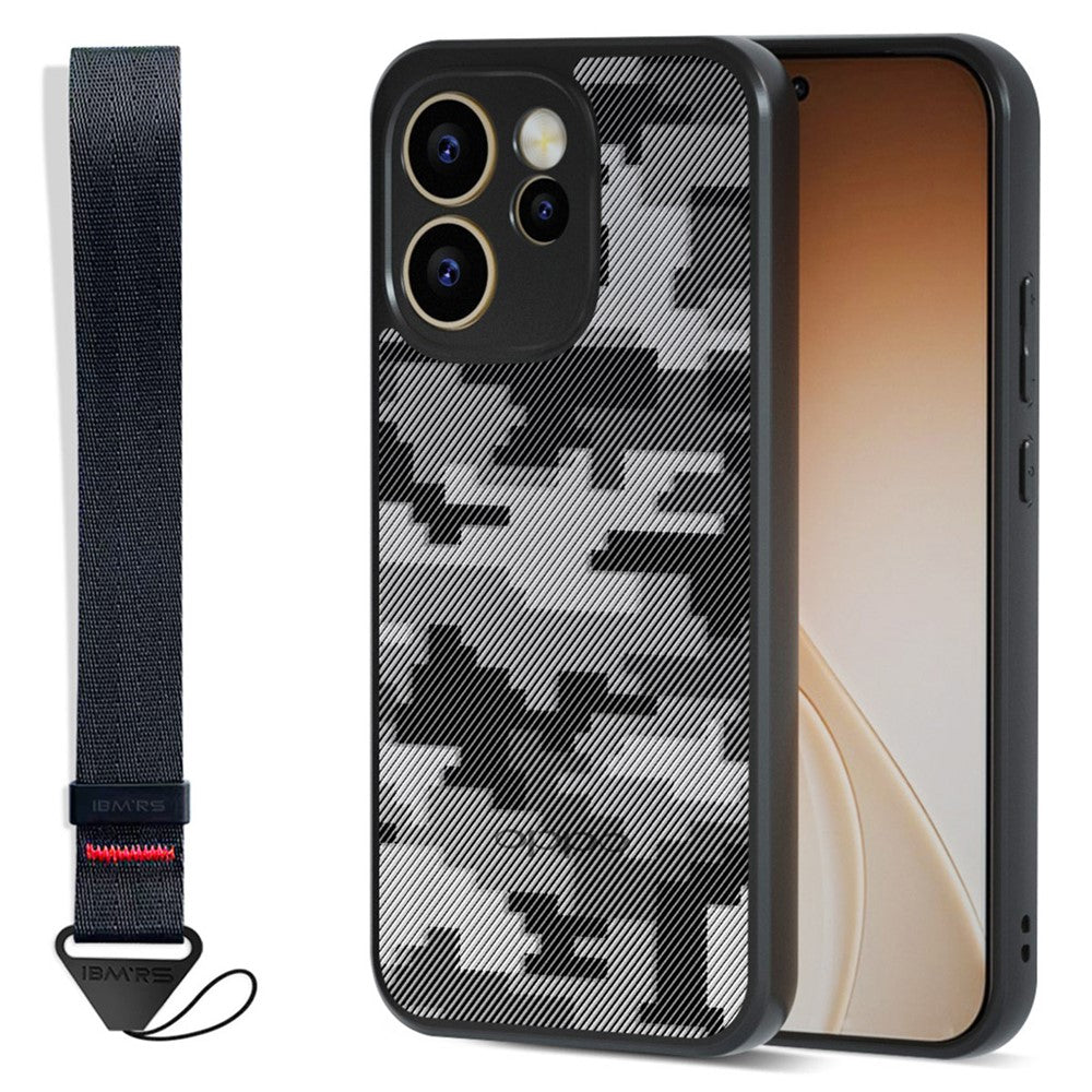 IBMRS Mobile Cover for Oppo Reno15 Pro Max 5G (Global)  /  Reno15 Pro 5G (China) Soft TPU + Hard PC Case with Wrist Strap (Precision Cutouts)