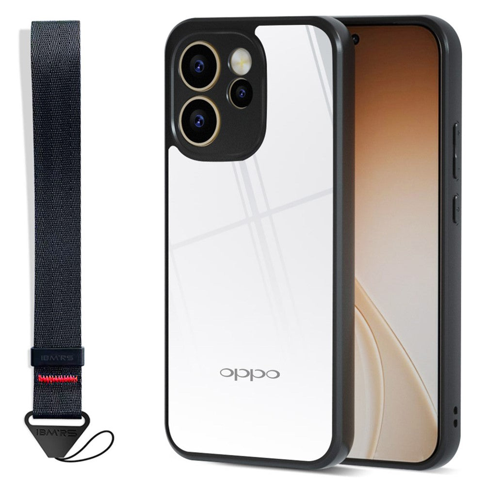 IBMRS Mobile Cover for Oppo Reno15 Pro Max 5G (Global)  /  Reno15 Pro 5G (China) Soft TPU + Hard PC Case with Wrist Strap (Precision Cutouts)