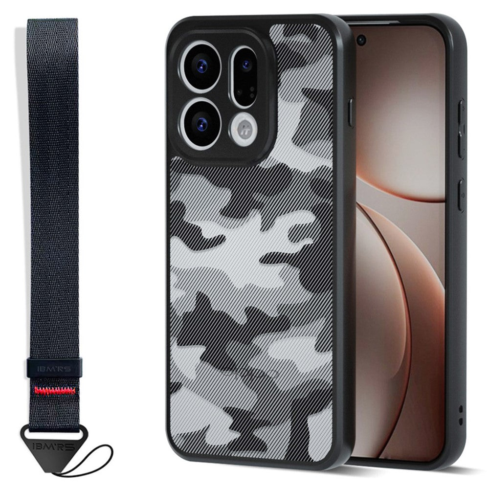 IBMRS for Oppo Find X9 5G Mobile Cover Soft TPU + Hard PC Case with Wrist Strap (Precision Cutouts)