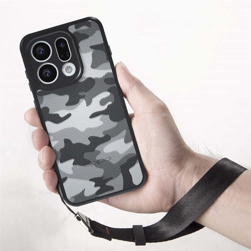 IBMRS for Oppo Find X9 5G Mobile Cover Soft TPU + Hard PC Case with Wrist Strap (Precision Cutouts)