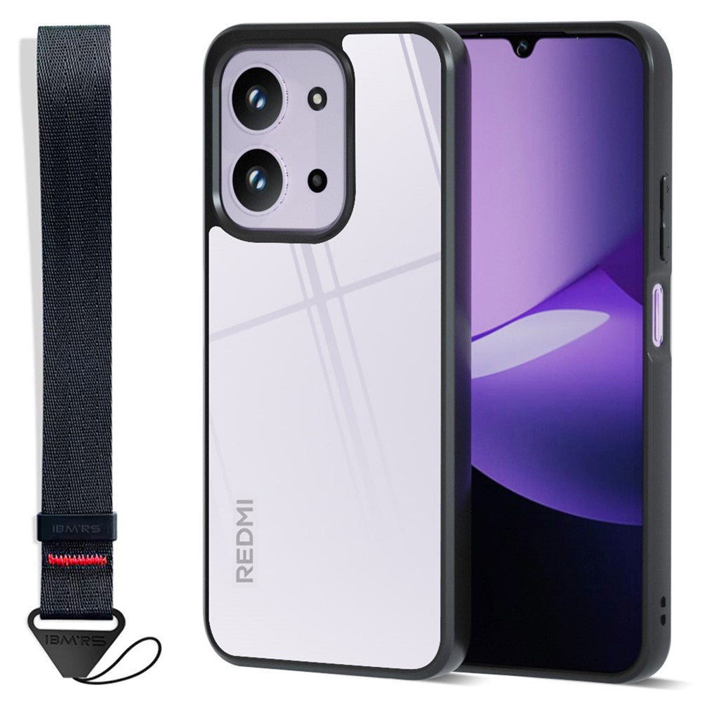 IBMRS Mobile Cover for Xiaomi Redmi 15C 4G (Global) (171mm)  /  Poco C85 4G (171mm) Soft TPU + Hard PC Case with Wrist Strap (Precision Cutouts)