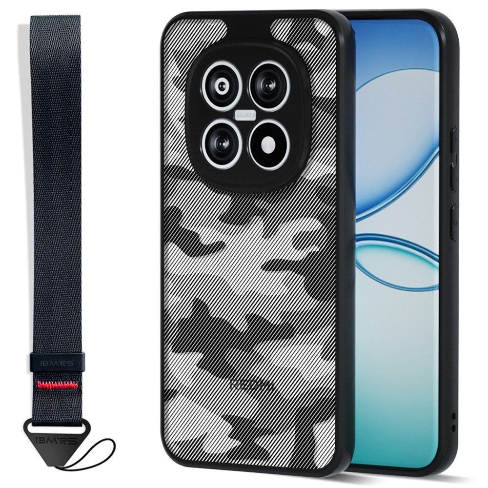 IBMRS for Xiaomi Redmi Note 15 Pro 4G (Global) Mobile Cover Soft TPU + Hard PC Case with Wrist Strap (Precision Cutouts)