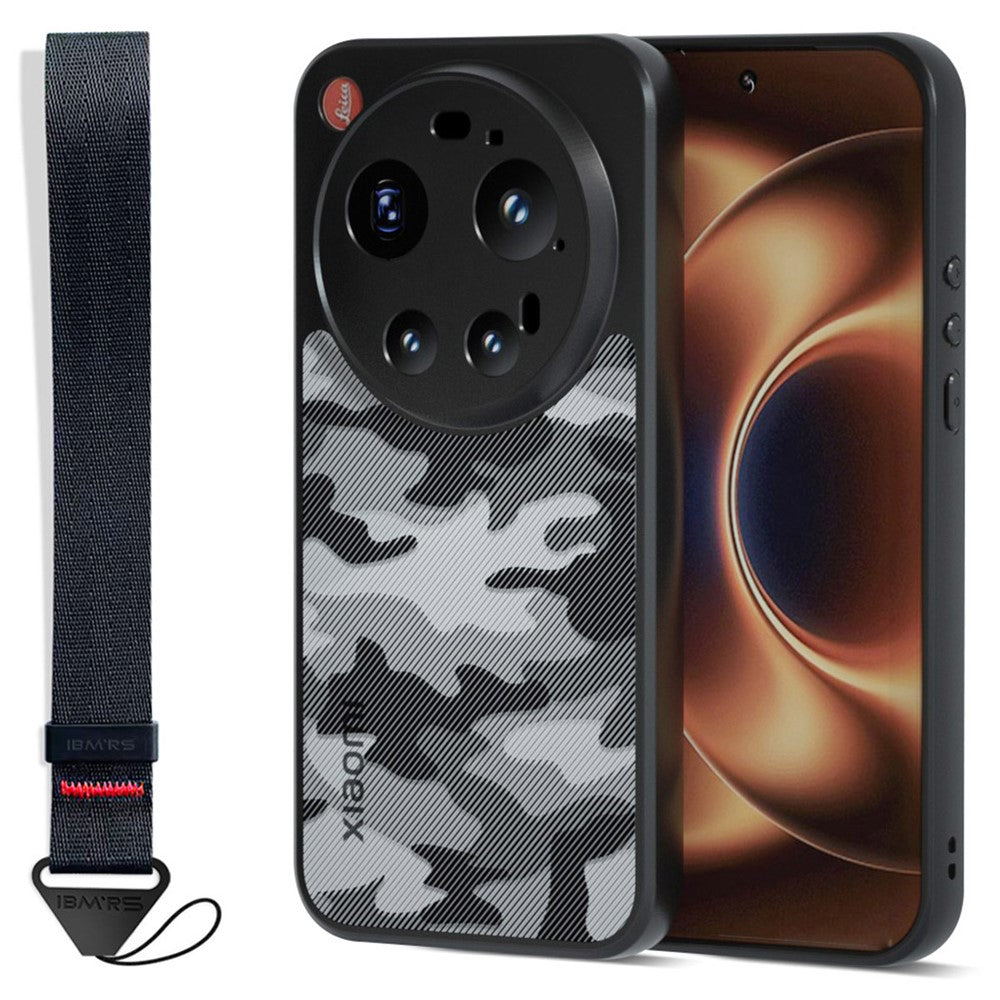 IBMRS för Xiaomi 17 Ultra 5G mobilskal mjukt TPU + hårt PC-skal med handledsrem (precisionsutskärningar)