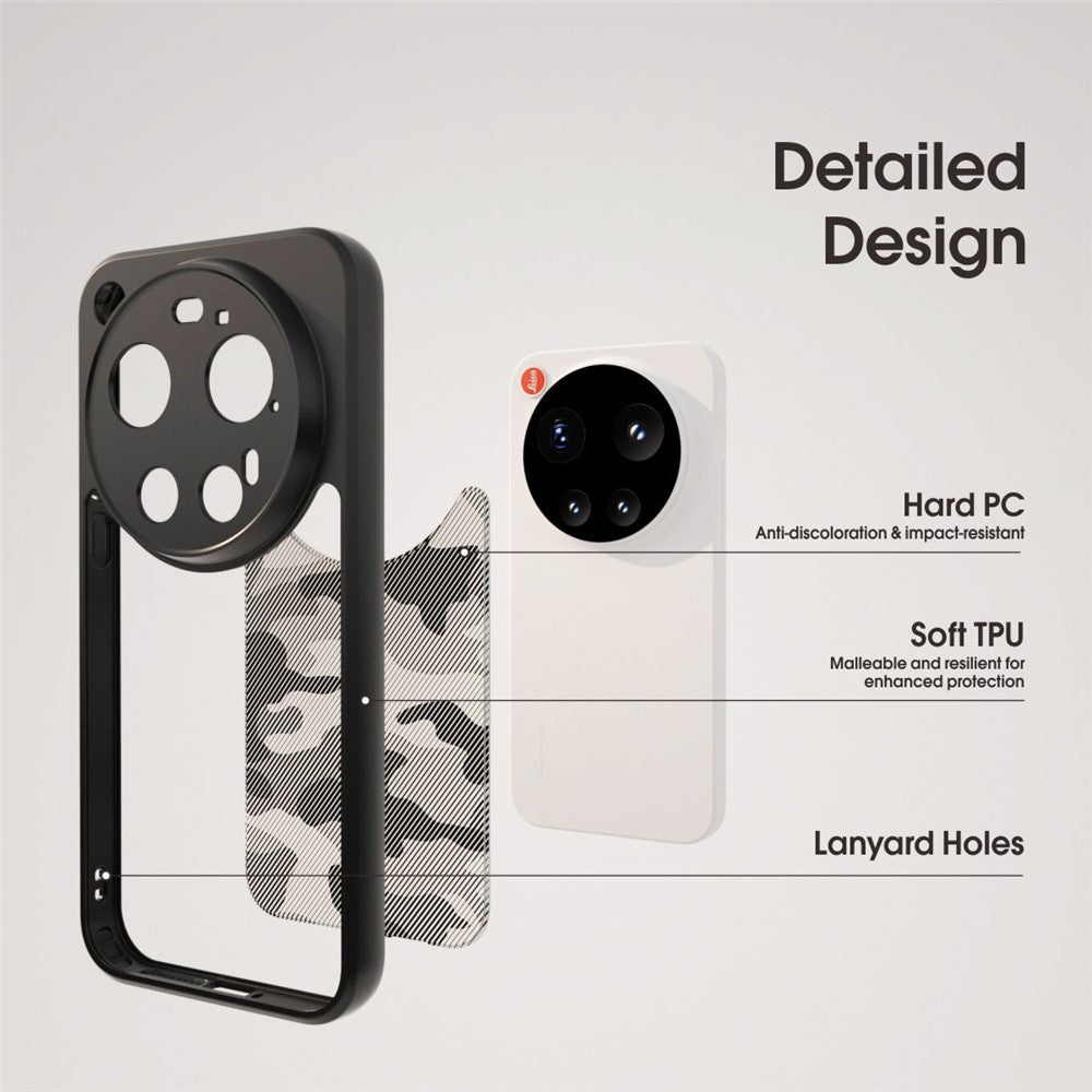IBMRS för Xiaomi 17 Ultra 5G mobilskal mjukt TPU + hårt PC-skal med handledsrem (precisionsutskärningar)
