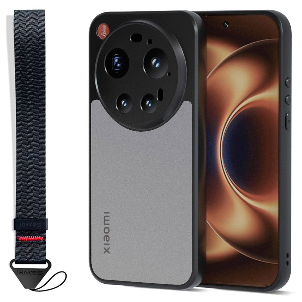 IBMRS för Xiaomi 17 Ultra 5G mobilskal mjukt TPU + hårt PC-skal med handledsrem (precisionsutskärningar)