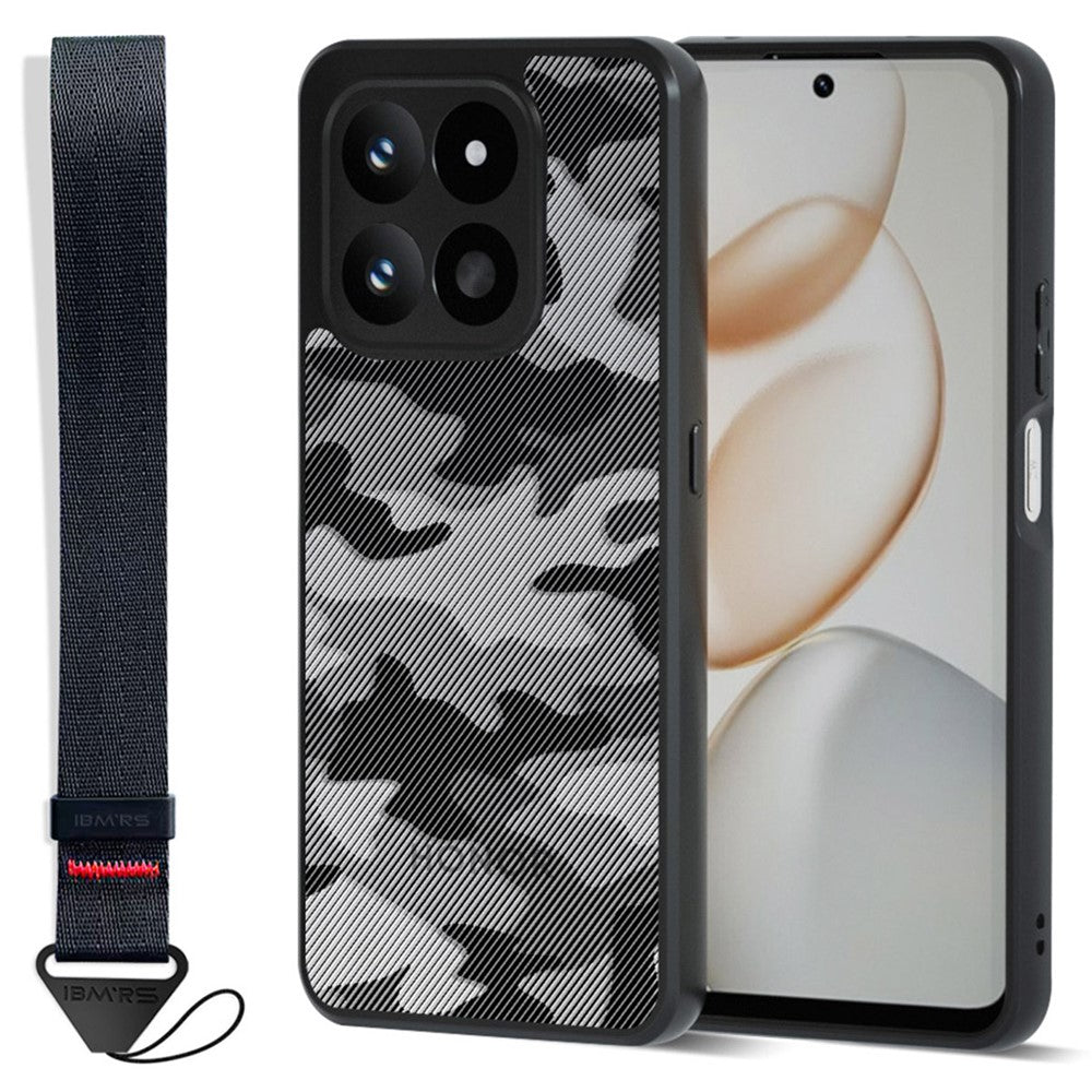 IBMRS Mobile Cover for Honor 400 Smart 5G  /  4G  /  X7d 4G Soft TPU + Hard PC Case with Wrist Strap (Precision Cutouts)