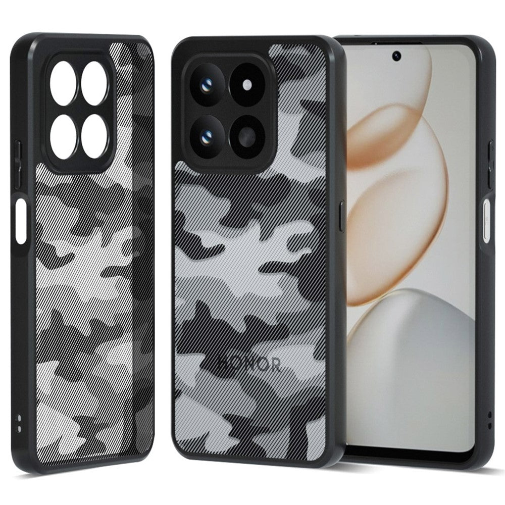 IBMRS Mobile Cover for Honor 400 Smart 5G  /  4G  /  X7d 4G Soft TPU + Hard PC Case with Wrist Strap (Precision Cutouts)