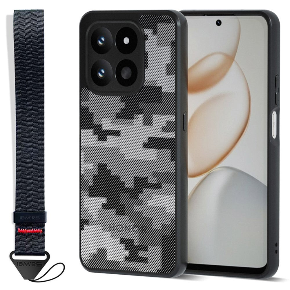 IBMRS Mobile Cover for Honor 400 Smart 5G  /  4G  /  X7d 4G Soft TPU + Hard PC Case with Wrist Strap (Precision Cutouts)