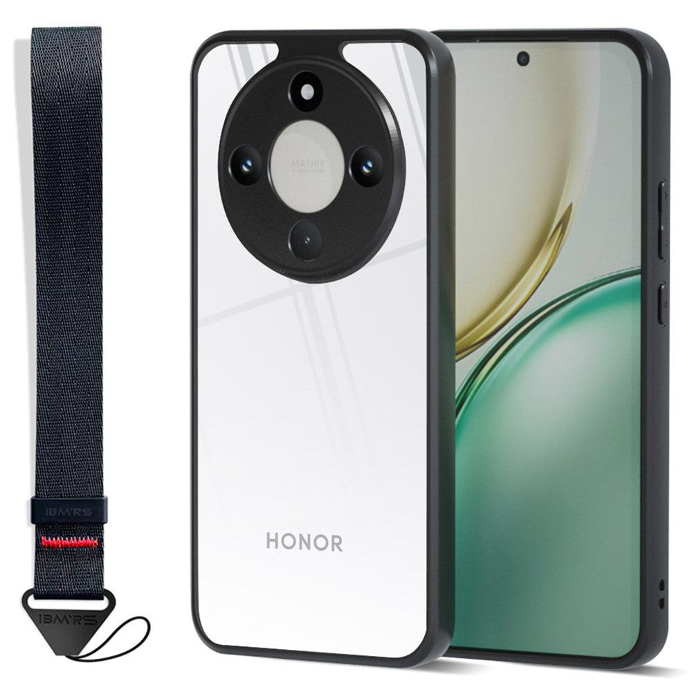 IBMRS Mobile Cover for Honor X9d 5G  /  X70 5G  /  Magic8 Lite 5G Soft TPU + Hard PC Case with Wrist Strap (Precision Cutouts)