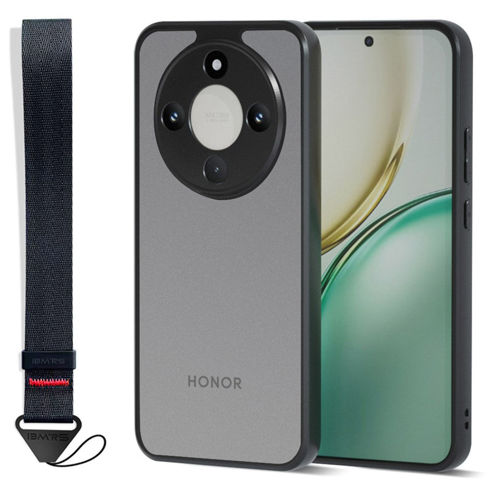 IBMRS Mobile Cover for Honor X9d 5G  /  X70 5G  /  Magic8 Lite 5G Soft TPU + Hard PC Case with Wrist Strap (Precision Cutouts)