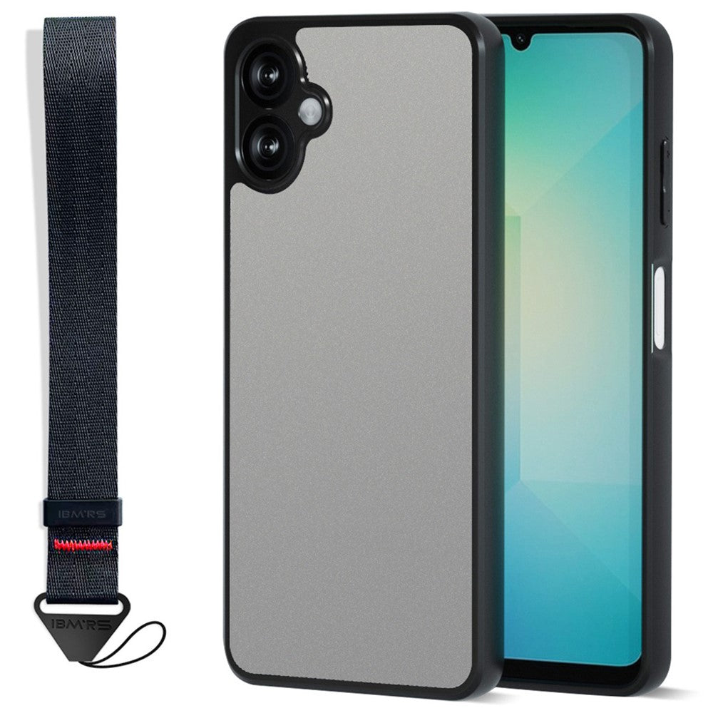 IBMRS for Samsung Galaxy A06 4G Mobile Cover Soft TPU + Hard PC Case with Wrist Strap (Precision Cutouts)