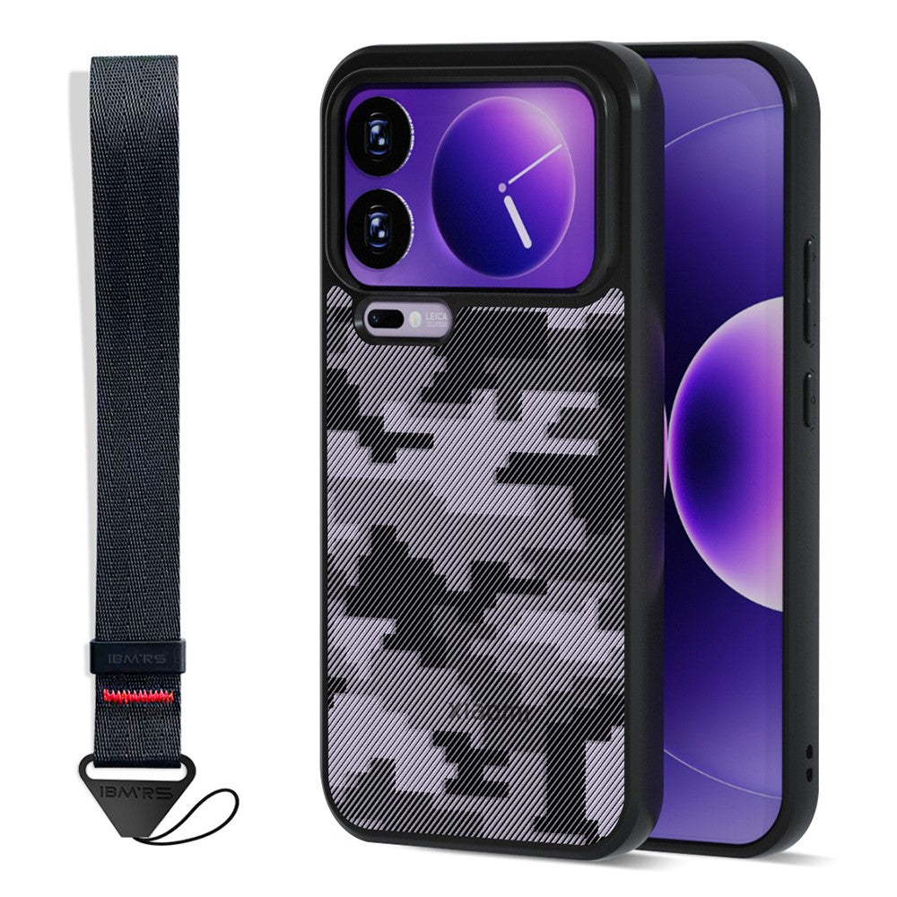 IBMRS för Xiaomi 17 Pro Max mobilskal mjukt TPU + hårt PC-skal med handledsrem (precisionsutskärningar)