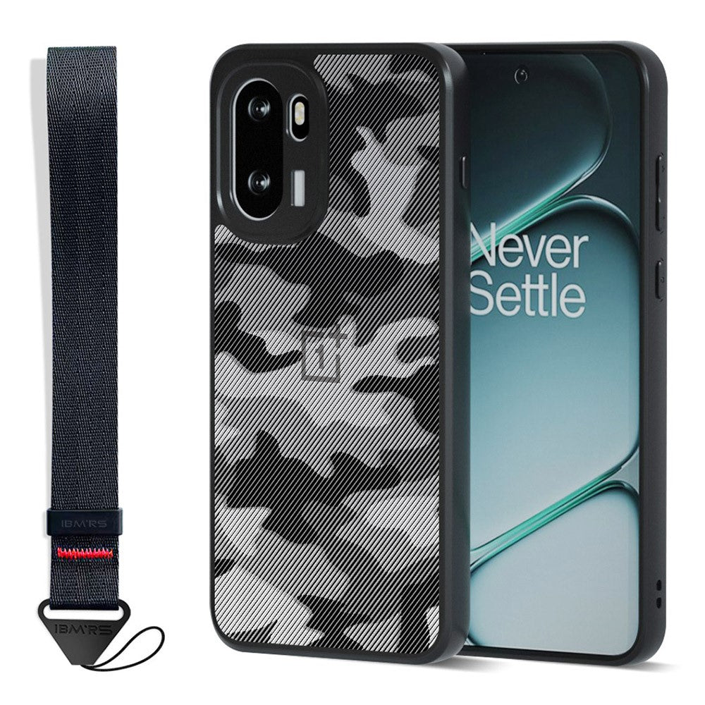 IBMRS för OnePlus 15R 5G mobilskal mjukt TPU + hårt PC-skal med handledsrem (precisionsutskärningar)