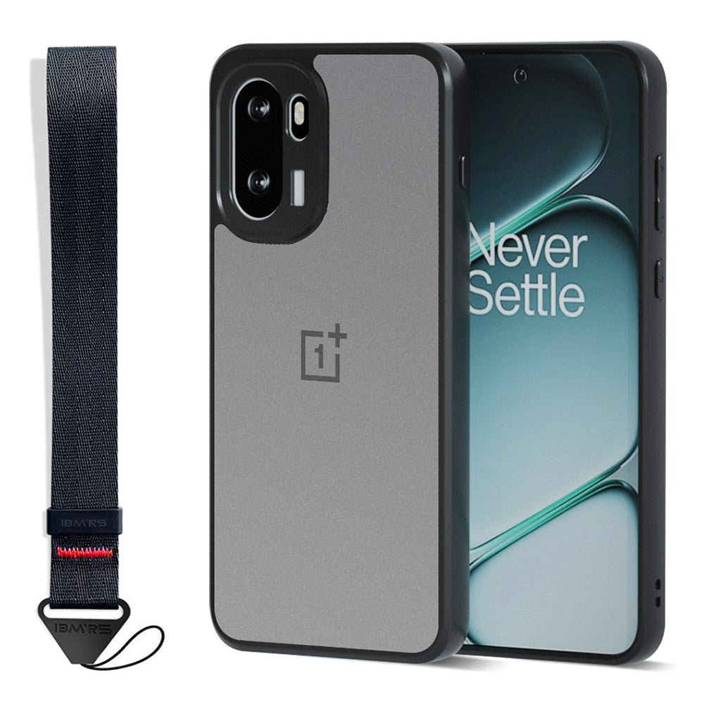 IBMRS för OnePlus 15R 5G mobilskal mjukt TPU + hårt PC-skal med handledsrem (precisionsutskärningar)