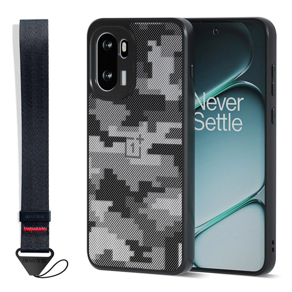 IBMRS för OnePlus 15R 5G mobilskal mjukt TPU + hårt PC-skal med handledsrem (precisionsutskärningar)