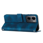 For Xiaomi Redmi 15a 5G Leather Case Imprinted Triangle Phone Cover with Hand Strap