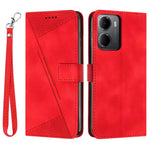 For Xiaomi Redmi 15a 5G Leather Case Imprinted Triangle Phone Cover with Hand Strap