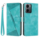 For Xiaomi Redmi 15a 5G Leather Case Imprinted Triangle Phone Cover with Hand Strap