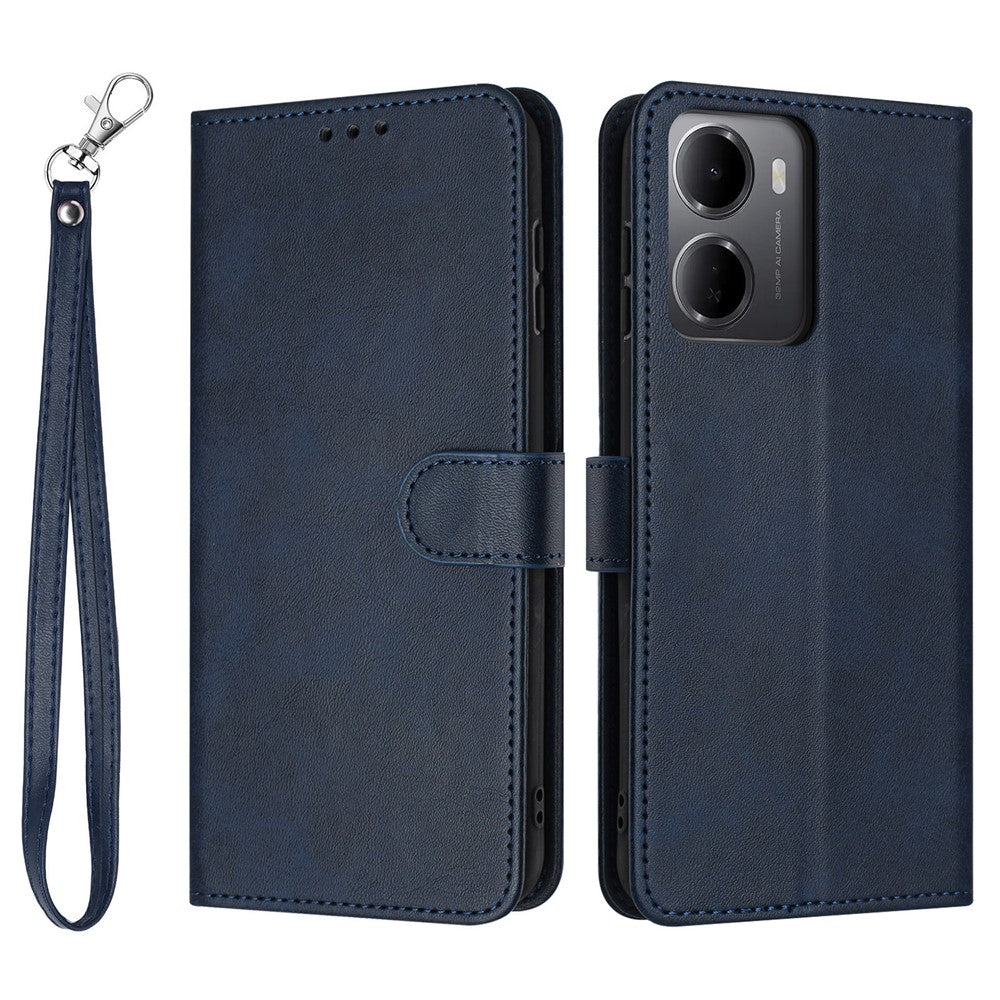 For Xiaomi Redmi 15a 5G Wallet Case Flip Stand Calf Texture PU Leather Phone Cover with Strap